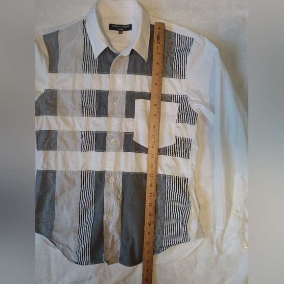 Comme Des Garcons Men's Made in Japan Patchwork Longsleeve Button Up Dress Shirt - Picture 15 of 16